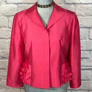 Shomi Petites silk shacket blouse